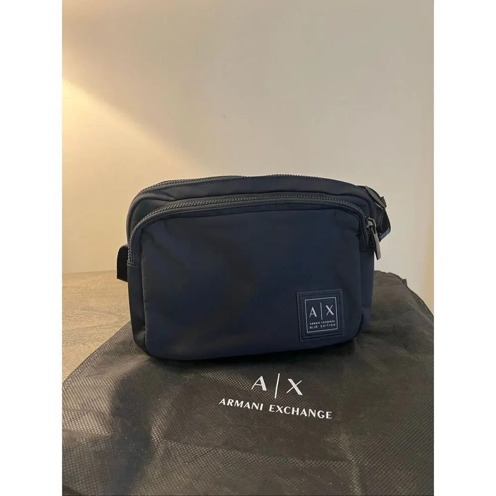 A|X Armani Exchange Blue Edition Messenger Crossbody Bag